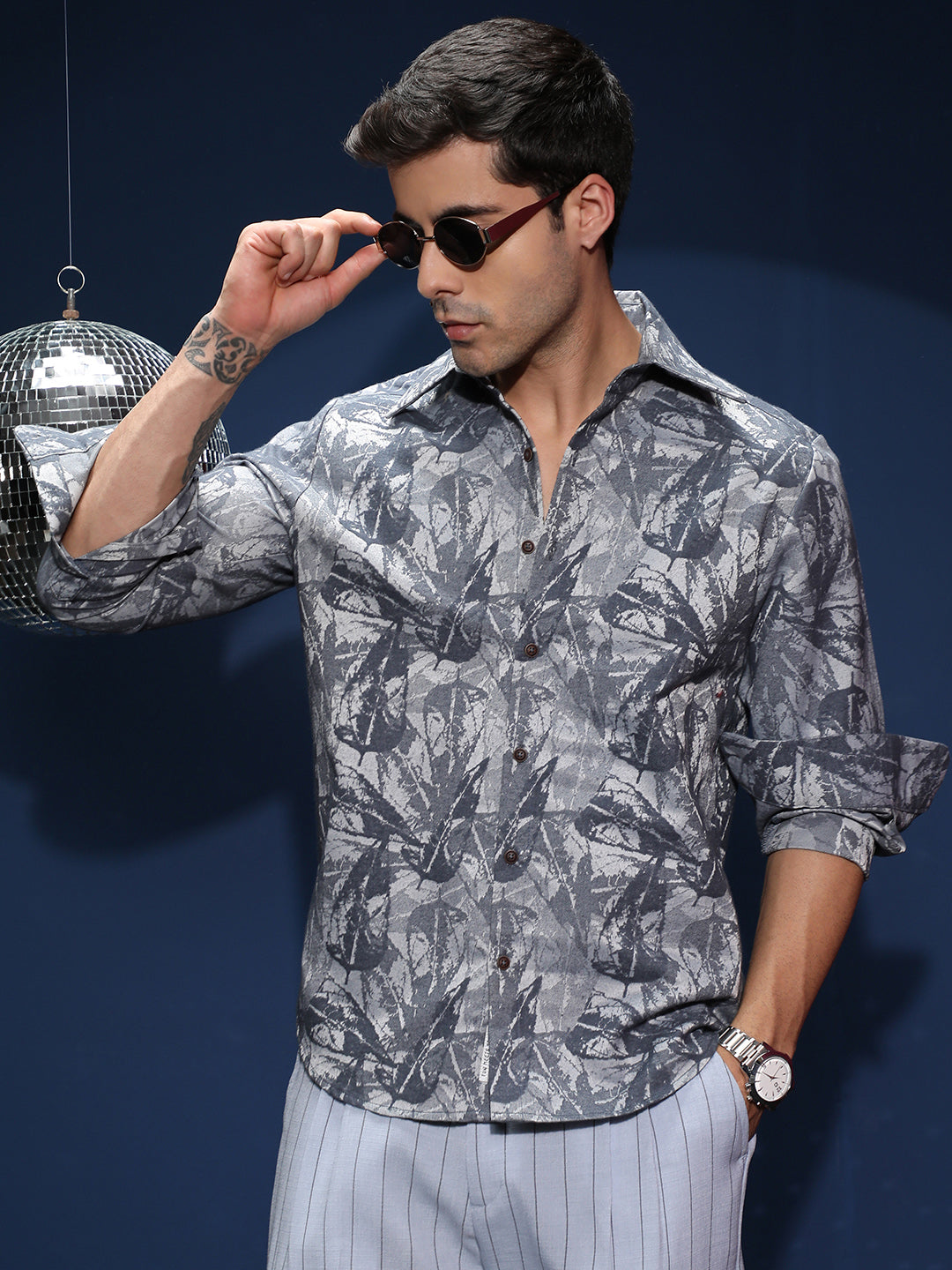 Willow-Foliage Imprint Shirt