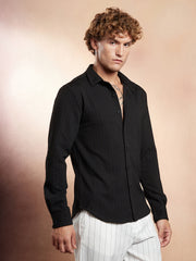 Rope-Striped Tactile Shirt