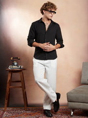 Rope-Striped Tactile Shirt