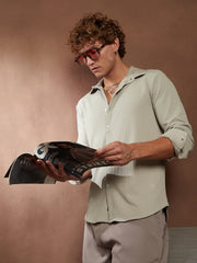 Rope-Striped Tactile Shirt