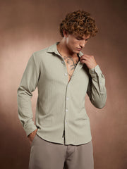 Rope-Striped Tactile Shirt