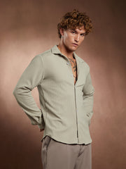 Rope-Striped Tactile Shirt