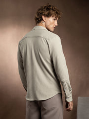 Rope-Striped Tactile Shirt