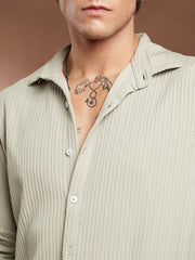 Rope-Striped Tactile Shirt