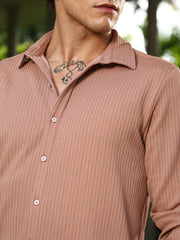 Rope-Striped Tactile Shirt