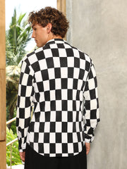 Pleated-Checker Shirt