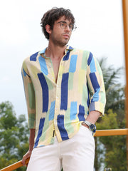 Pigment-Strokes Imprint Shirt