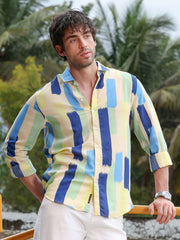 Pigment-Strokes Imprint Shirt