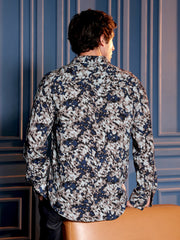 Contrast-Gaze Imprint Shirt