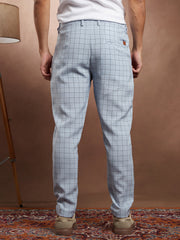 Mens Cloud Grey Graph Tailored Trousers