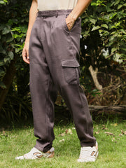 Pleated Utility-Tapered Trousers