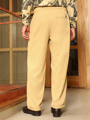 Pleated-Twill Tailored Trousers