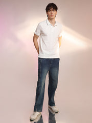 Lined-Knit Polo T-Shirt