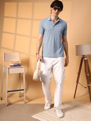 Interweave-Textured Polo T-Shirt
