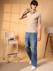 Interweave-Textured Polo T-Shirt