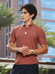 Seamless Solid Polo T-Shirt