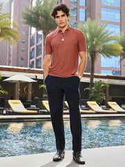 Seamless Solid Polo T-Shirt