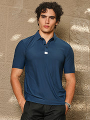 Seamless Solid Polo T-Shirt