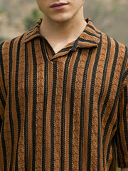 Clover-Striped Polo T-Shirt
