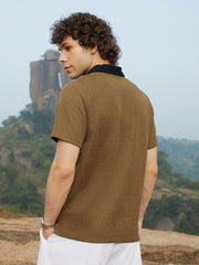 Oblique-Block Polo T-Shirt