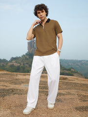 Oblique-Block Polo T-Shirt