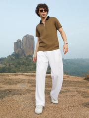 Oblique-Block Polo T-Shirt