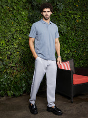Veined-Tactile Polo T-Shirt