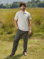 Veined-Tactile Polo T-Shirt