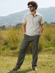 Veined-Tactile Polo T-Shirt