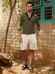 Textured Cuban Polo T-Shirt