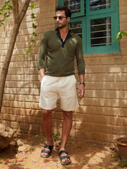 Textured Cuban Polo T-Shirt