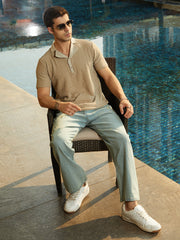Crease-Tactile Cuban Polo T-Shirt