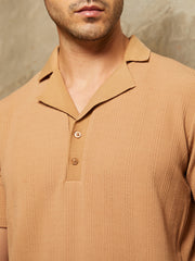 Rope-Tactile Cuban Polo T-Shirt