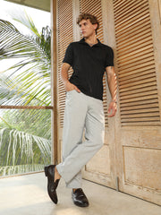 Ribbed -Tactile Polo T-Shirt