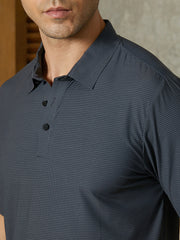 Seamless Striped Polo T-Shirt