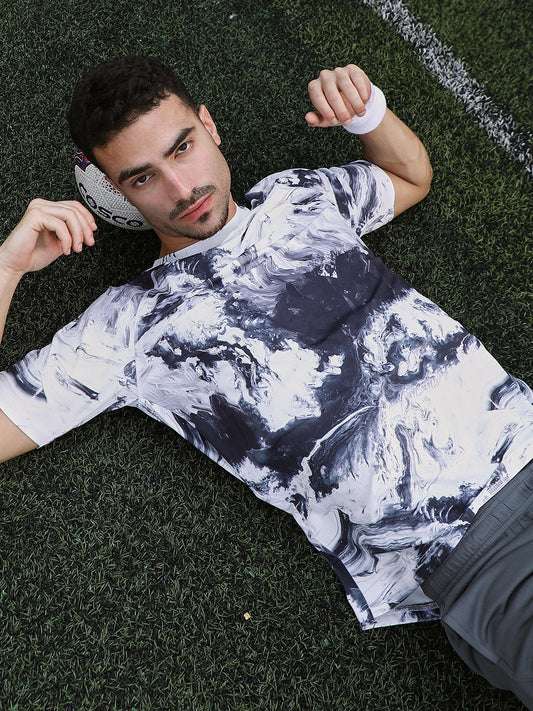 Contrast-Brushed Activewear T-Shirt