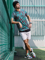 Contrast-Stroke Activewear T-Shirt