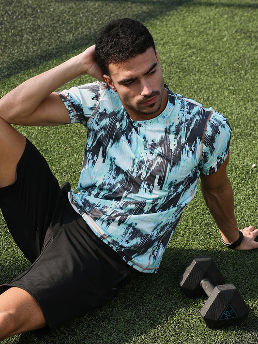 Abstract-Brush Activewear T-Shirt