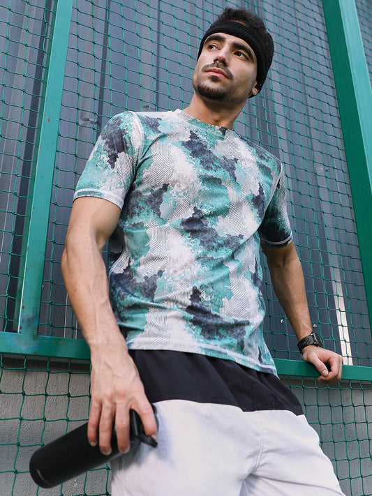 Blur-Imprint Activewear T-Shirt