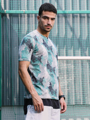 Blur-Imprint Activewear T-Shirt