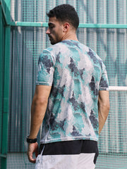Blur-Imprint Activewear T-Shirt