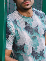 Blur-Imprint Activewear T-Shirt
