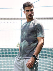 Abstract-Motif Activewear T-Shirt