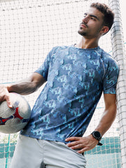 Panel-Swirl Activewear T-Shirt