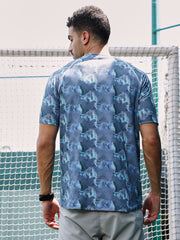 Panel-Swirl Activewear T-Shirt