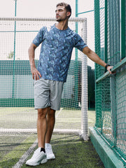 Panel-Swirl Activewear T-Shirt