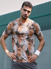 Blur-Imprint Activewear T-Shirt