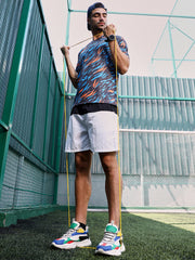 Block-Swirl Activewear T-Shirt
