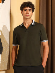 mens sacramento green block argyle knit polo t shirt