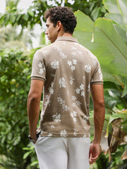 تيشيرت بولو بنقشة فلورا جاكار